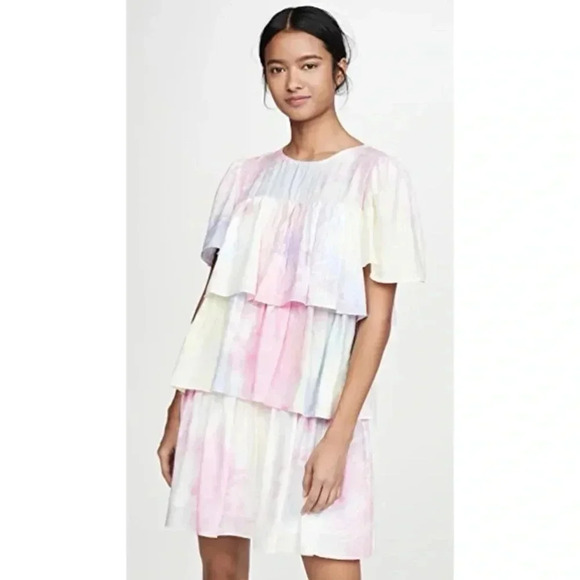English Factory Tiered Pastel Tie-Dye Dress – Size Small - Picture 1 of 6
